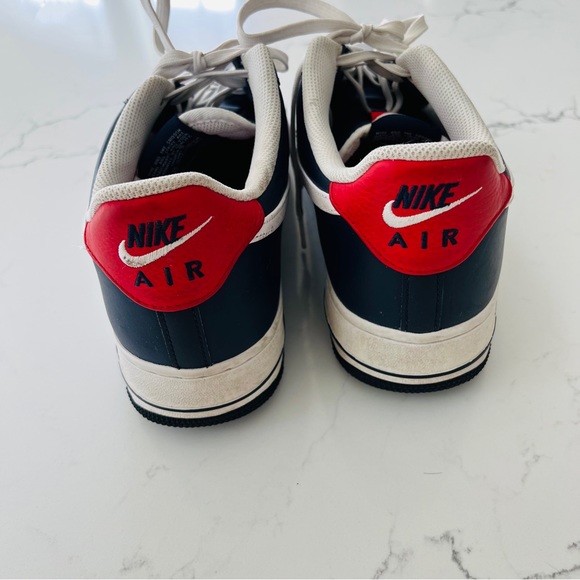 Nike Air Force 1 Low 'USA' Obsidian/White-University Red Sneakers - Picture 5 of 11